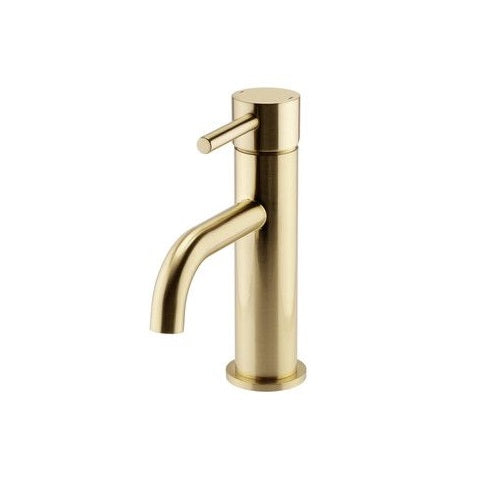 Kartell K‑Vit Ottone Brushed Brass Mono Basin Mixer (Deck-Mounted) – TAP140OT