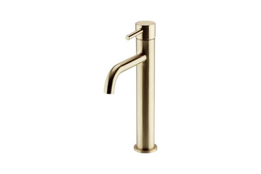 Ottone Mono Basin Mixer Brush Brass