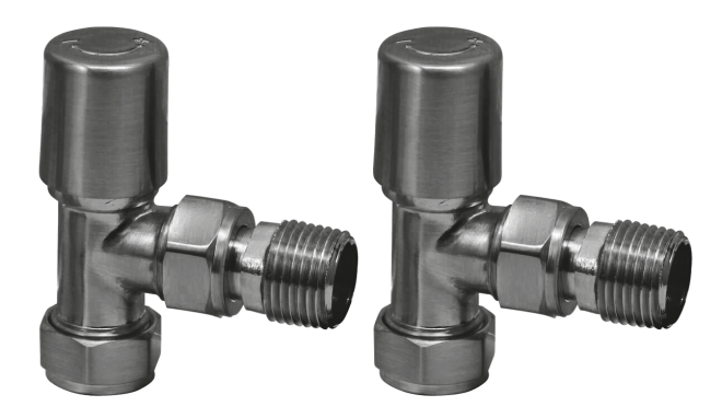 TRV Gunmetal Angled Radiator Valves (Pair)