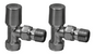 TRV Gunmetal Angled Radiator Valves (Pair)