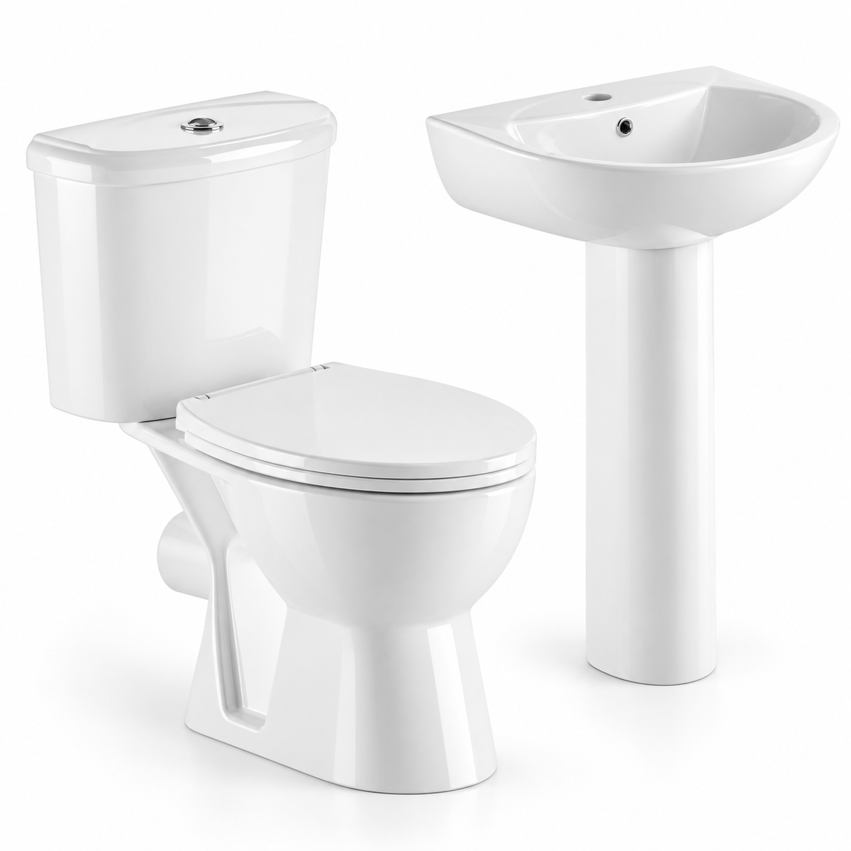 Kartell Proton 4-Piece Bathroom Suite – Rimless Toilet & 540mm Basin
