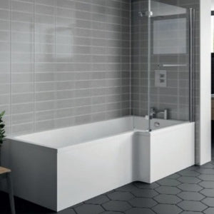 KARTELL ELITE 1800 X 850 L SHAPE RIGHT HAND SQUARE SHOWER BATH
