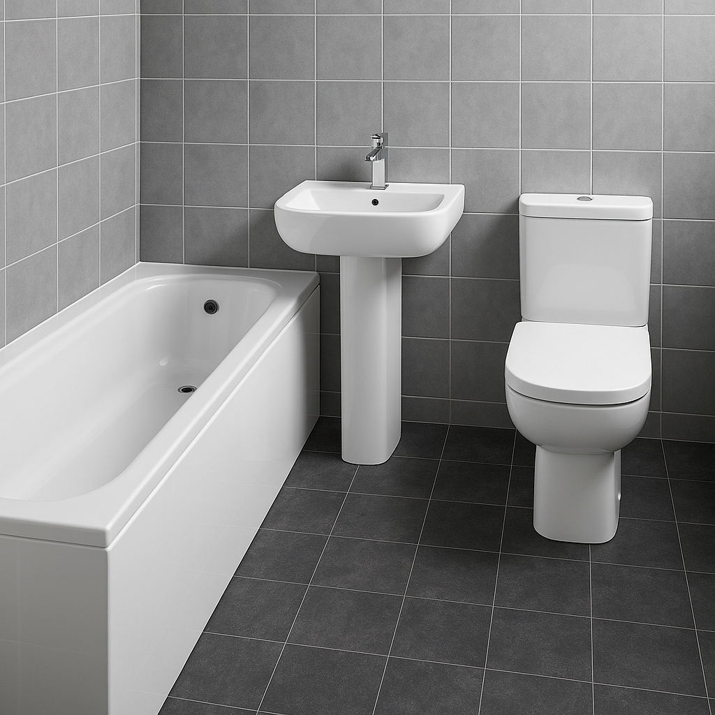 Ark 1700 x 700mm Bath with Options 600 Toilet & Basin Set