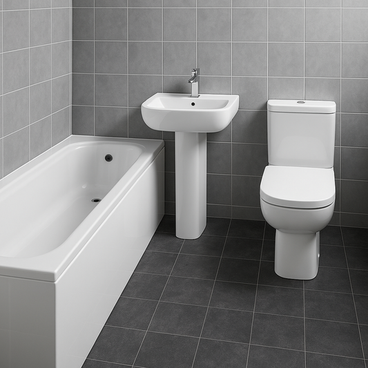 Ark 1700 x 700mm Bath with Options 600 Toilet & Basin Set