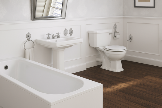 Classic Astley Bathroom Suite – Ark Bath 1700x700 | 2-Hole Basin & Toilet | Timeless Elegance
