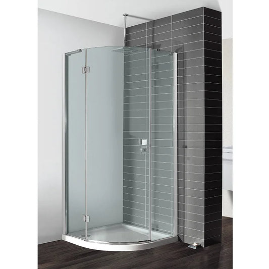 Kartell K‑Vit KV8 900 mm Single-Door Quadrant Shower Enclosure – 8 mm Glass, Chrome Frame (EIGHT900Q)