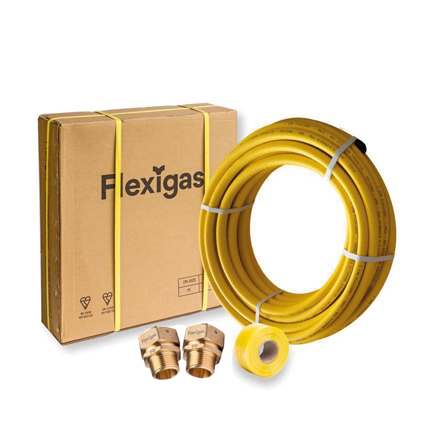 Flexigas DN22 Contractor Kit | Flexible Gas Pipe Kit 22mm x 15m