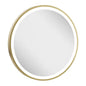 Clio Round Brushed Brass Mirror – Modern Decorative Bathroom Mirror