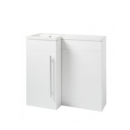 Matrix 900 Single Door Floor Standing Basin Unit – White Gloss