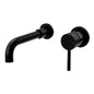 Nero Round Wall Mounted Basin Mixer Black