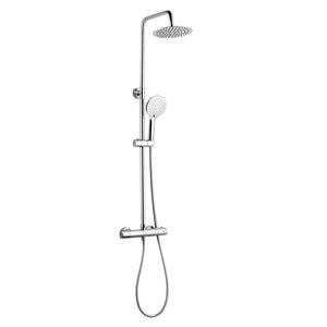 Kartell K-VIT Plan Thermostatic Bar Shower with Ultra Slim Stainless Shower Drencher and Sliding Handset