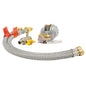 Manual Wall Mounted Changeover Regulator with OPSO & Over-Braided Pigtails - MB2C-MAN-429-POL-OB