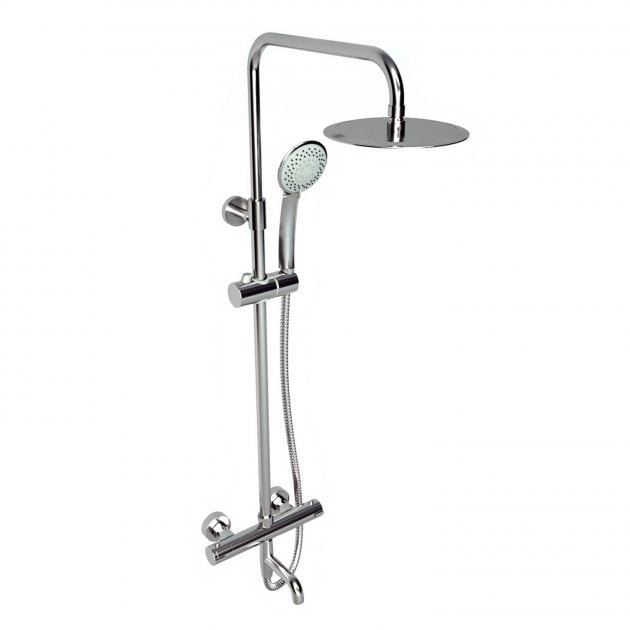 Kartell K-VIT Plan Thermostatic Bar Shower with rigid riser and bath filler spout