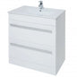 Kartell K‑Vit Purity 800 × 450 × 855 mm Floor‑Standing 2‑Drawer Vanity Unit – White Gloss