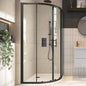 Scudo Black Shower Enclosure – Framed Glass with Matt Black Finish