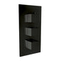 Black Triple Handle Concealed Shower Valve – Matte Black