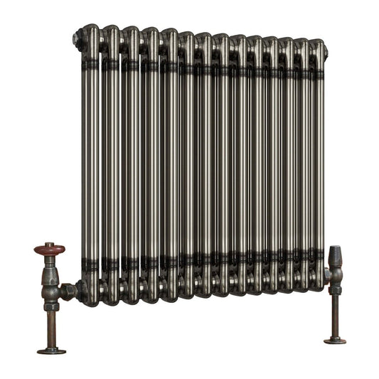 Scudo Column Raw Metal 2 Column Designer Radiator – 600 x 636mm