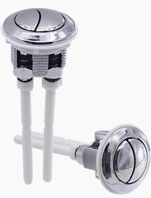 WC Chrome Push Button With Pins