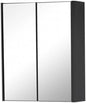 Arc 600 mm Two-Door Mirror Cabinet – Matt Graphite Finish