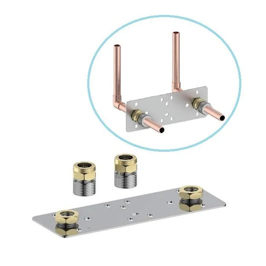 Key Plumb Bar Shower Fixing Plate | Shower Pipe Wall Cover Plate