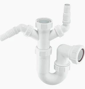 40mm Telescopic 2 Horn Appliance Trap – Dual Spigot Adjustable Waste Trap