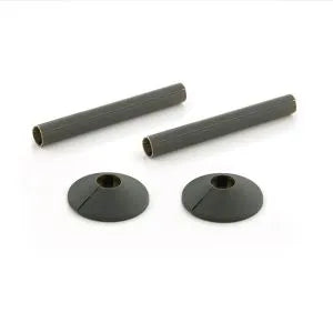 15 mm Anthracite Radiator Pipe Set – 180 mm Pipes with Flanges & Rosettes