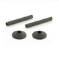 15 mm Anthracite Radiator Pipe Set – 180 mm Pipes with Flanges & Rosettes