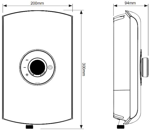Triton Amore Electric Shower - 8.5kW Gloss Black