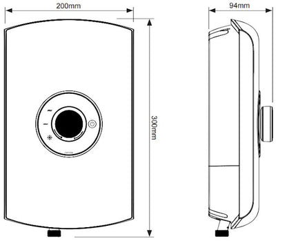 Triton Amore Electric Shower - 8.5kW Gloss Black